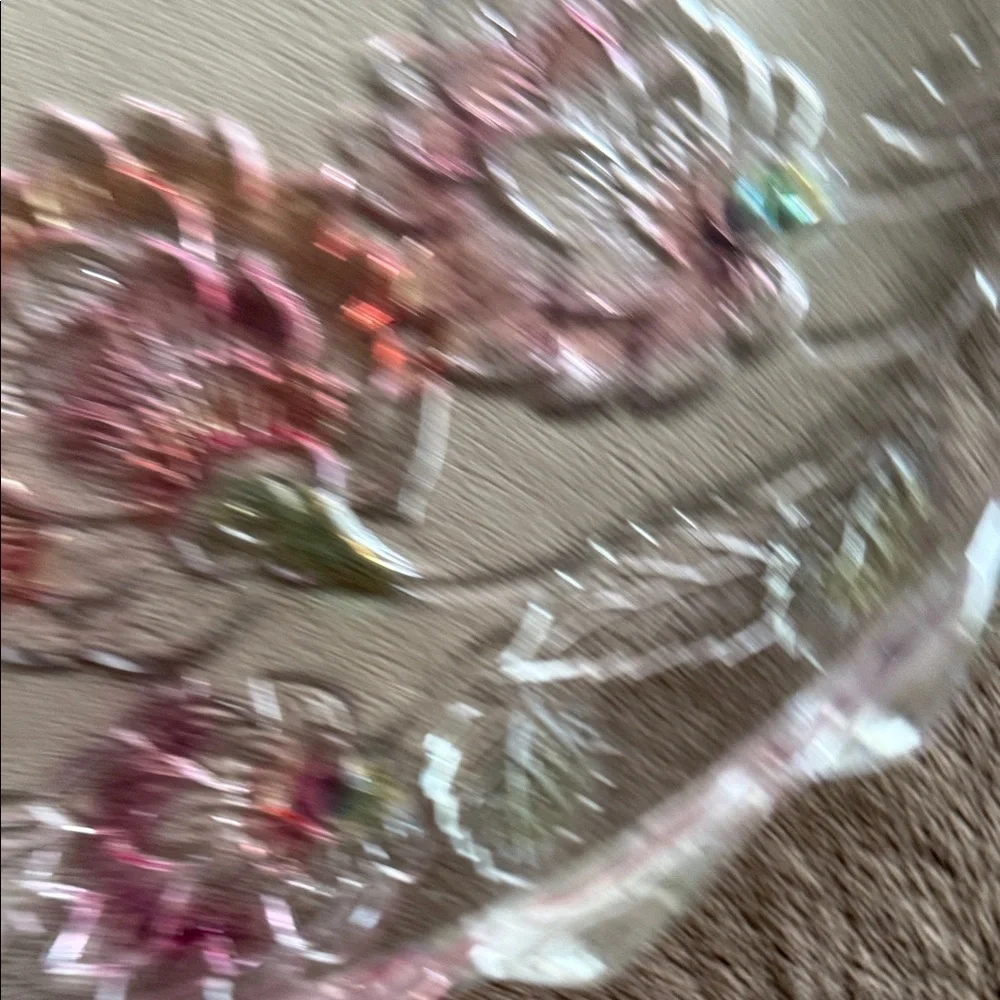 Floral Glass Decorative Plate